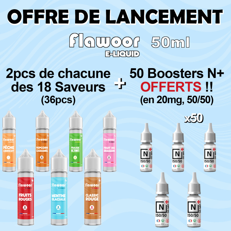 OFFRE DE LANCEMENT - 50ML FLAWOOR E-LIQUID
