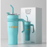 Mug Isotherme Paille et Poignée 1.2L - HQD