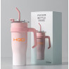 Mug Isotherme Paille et Poignée 1.2L - HQD