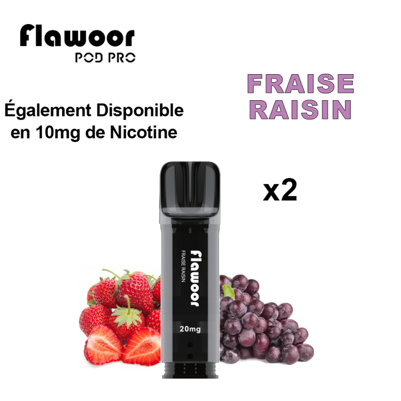 Cartouche Fraise Raisin / 2PCS - FLAWOOR POD PRO