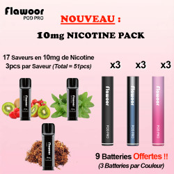 PACK 10mg de Nicotine - FLAWOOR POD PRO
