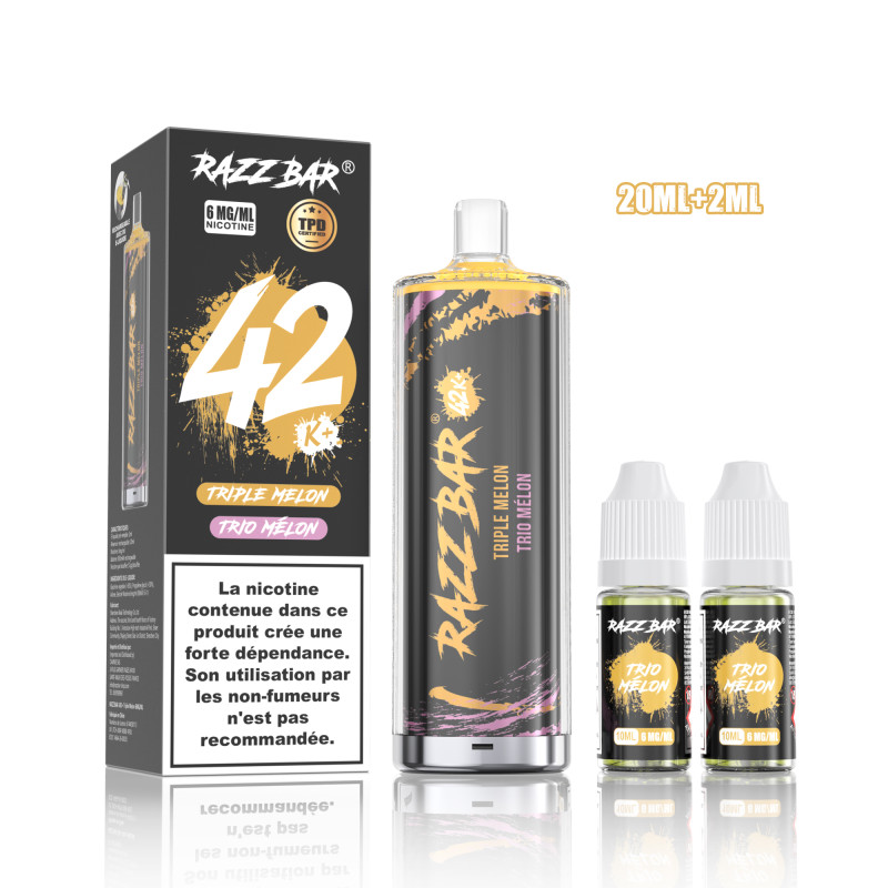 Triple Melon Shisha 42K - Razz Bar