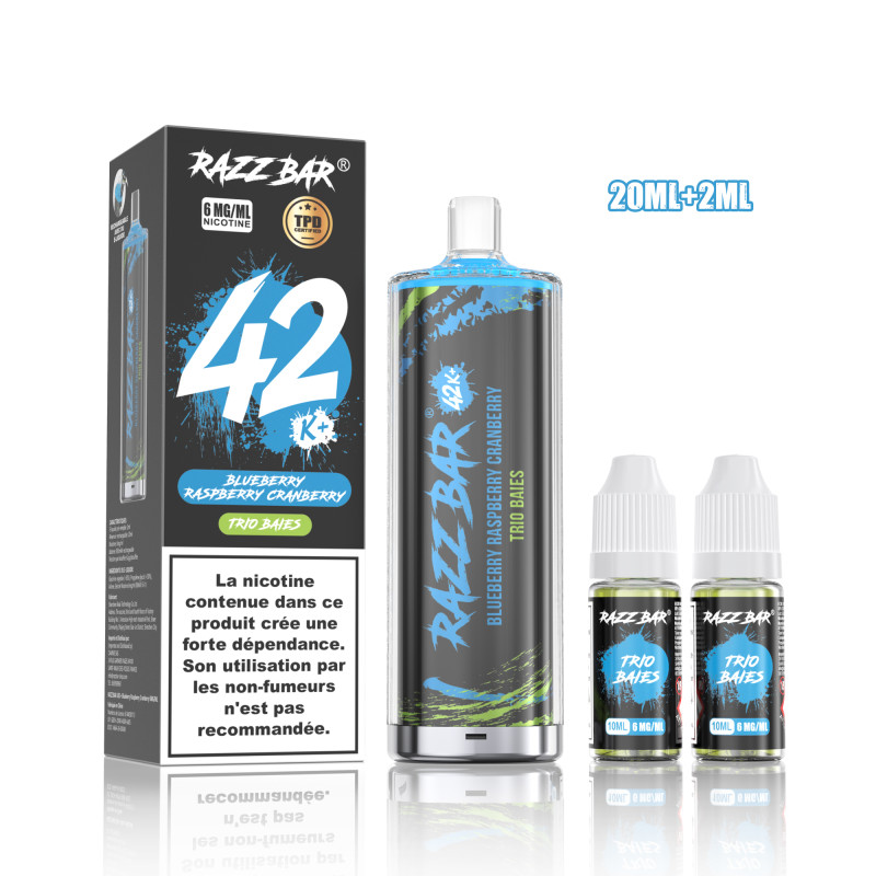 Blueberry Raspberry Cranberry 42K Chicha Razz Bar