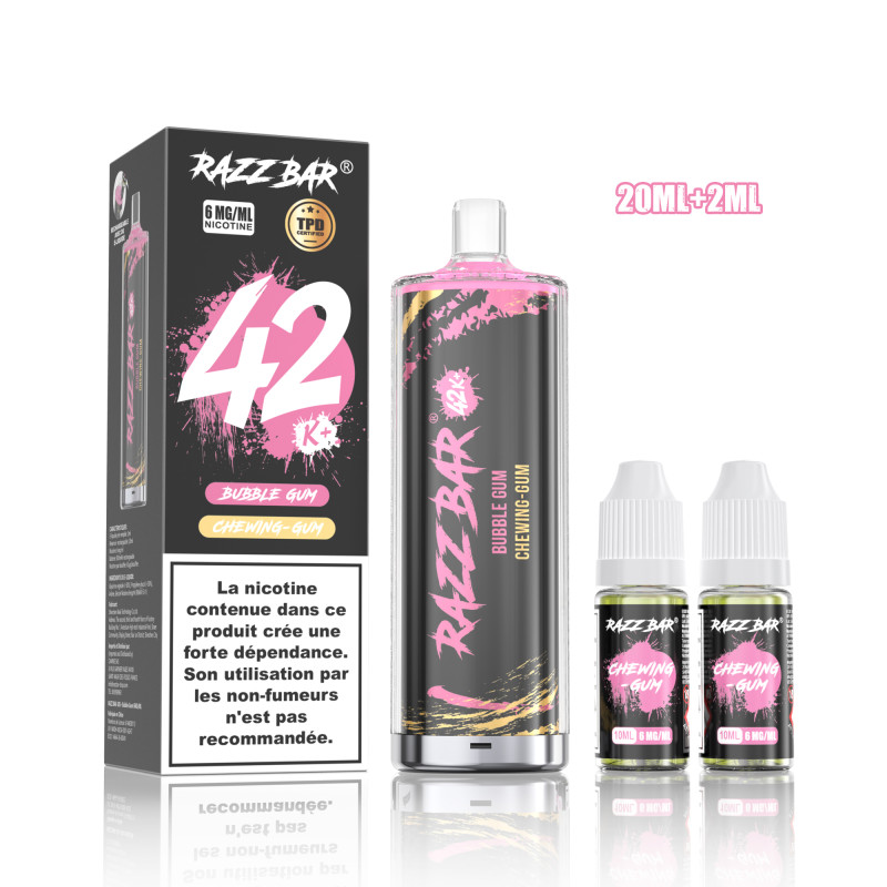 Bubble gum Shisha 42K - Razz Bar