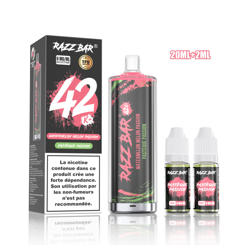 Watermelon Melon Passion Shisha 42K - Razz Bar