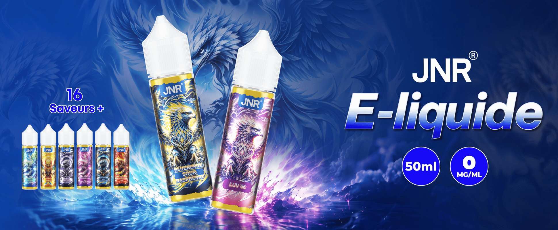 E-liquide 50ML JNR distribué par LEMOTION