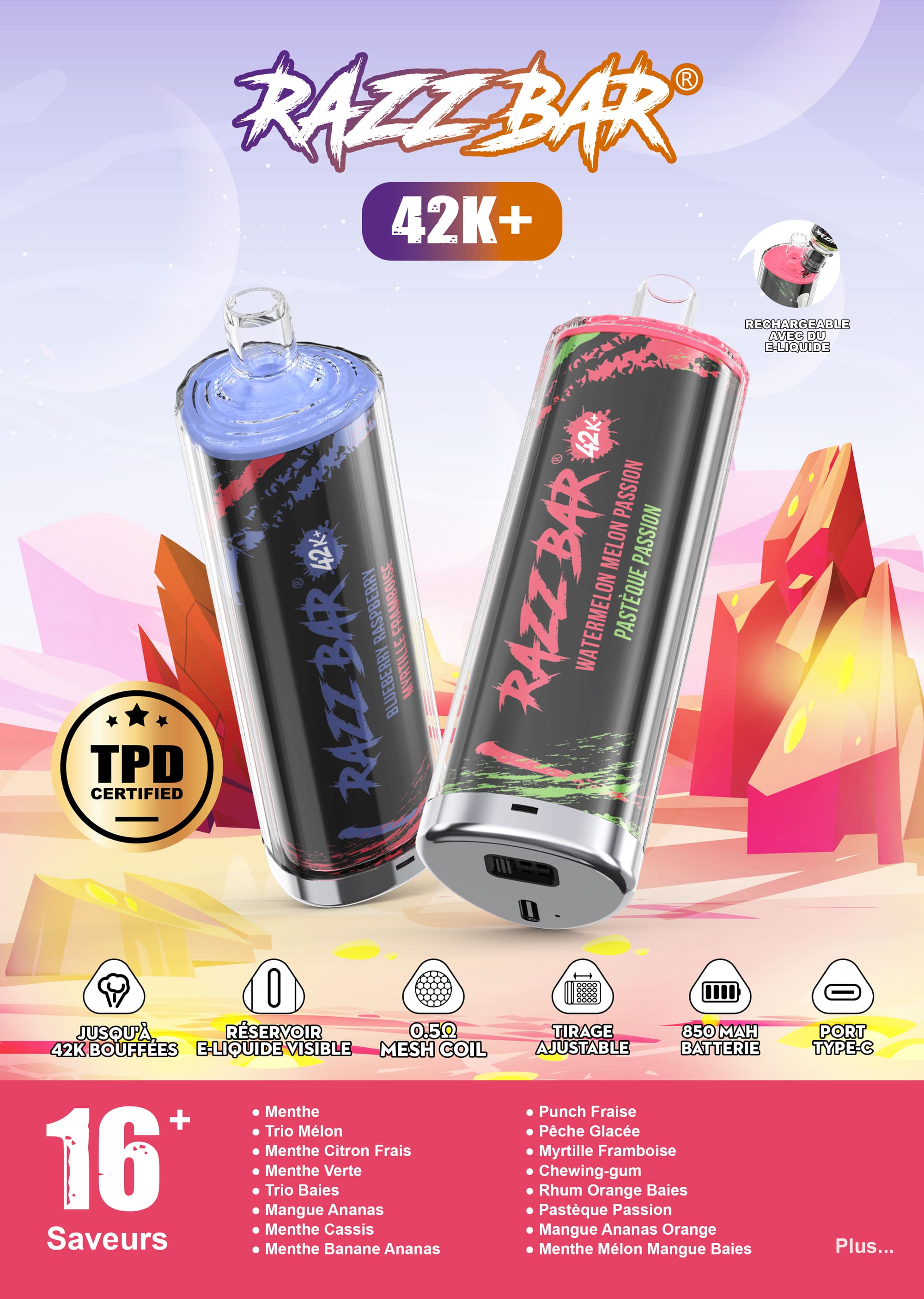 Poster 42K Shisha Razzbar